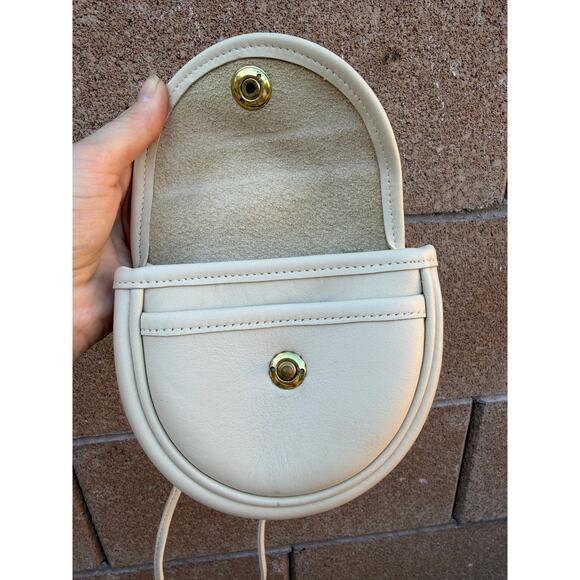 Vintage COACH Leather Mini Convertible Crossbody Belt Bag RARE Cream 9826 Purse - Picture 10 of 14